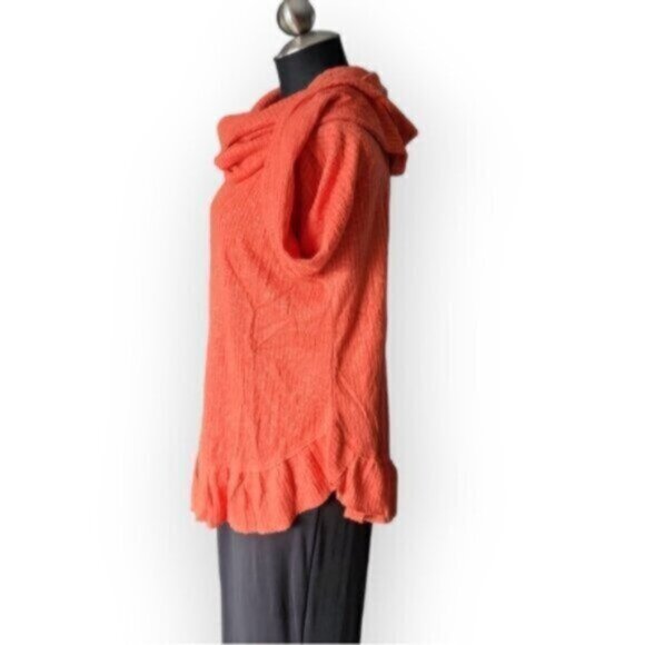 Maeve Addie Ruffled Hacci Cowlneck Pullover Apricot Anthropologie NWT Sz XS - Picture 7 of 10